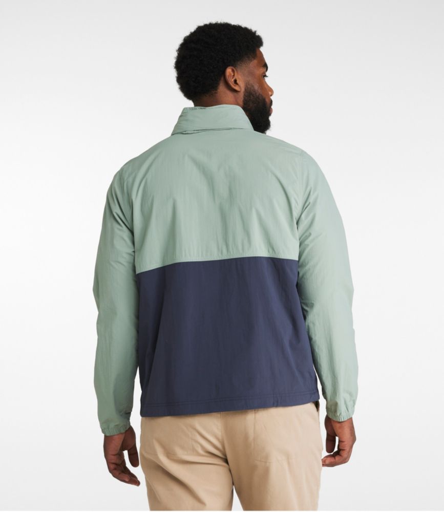 Men's Light and Airy Windbreaker, Faded Sage/Carbon Navy, small image number 6