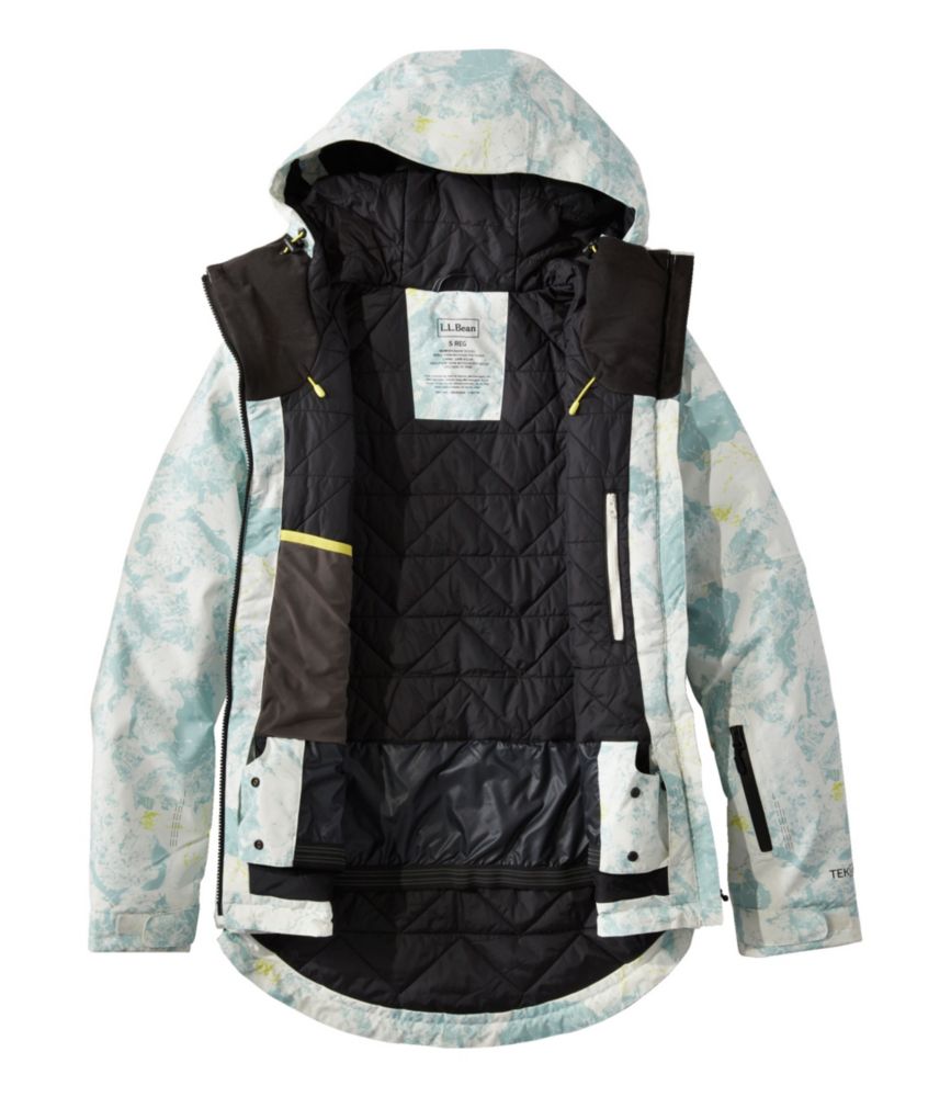 Women's Wildcat Waterproof Ski Jacket, Print, Deep Glacier Blue Marble, small image number 7