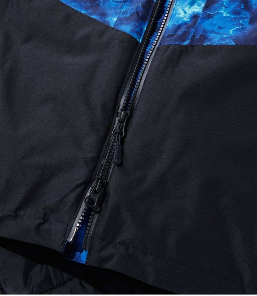 Women's Wildcat Waterproof Ski Jacket, Print, Deep Glacier Blue Marble, small image number 10