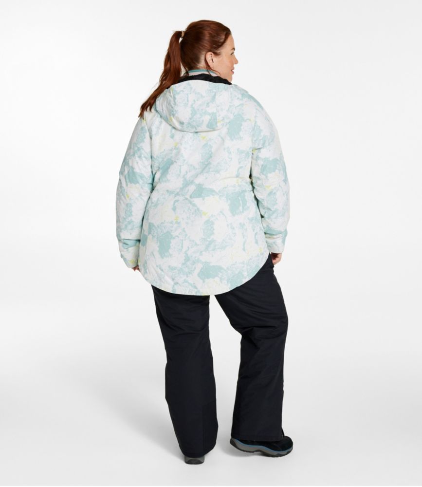 Women's Wildcat Waterproof Ski Jacket, Print, Deep Glacier Blue Marble, small image number 5