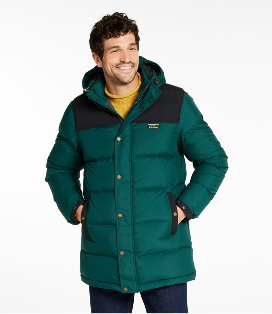 Men's Mountain Classic Down Parka, Colorblock, Dark Pine/Black, small image number 2