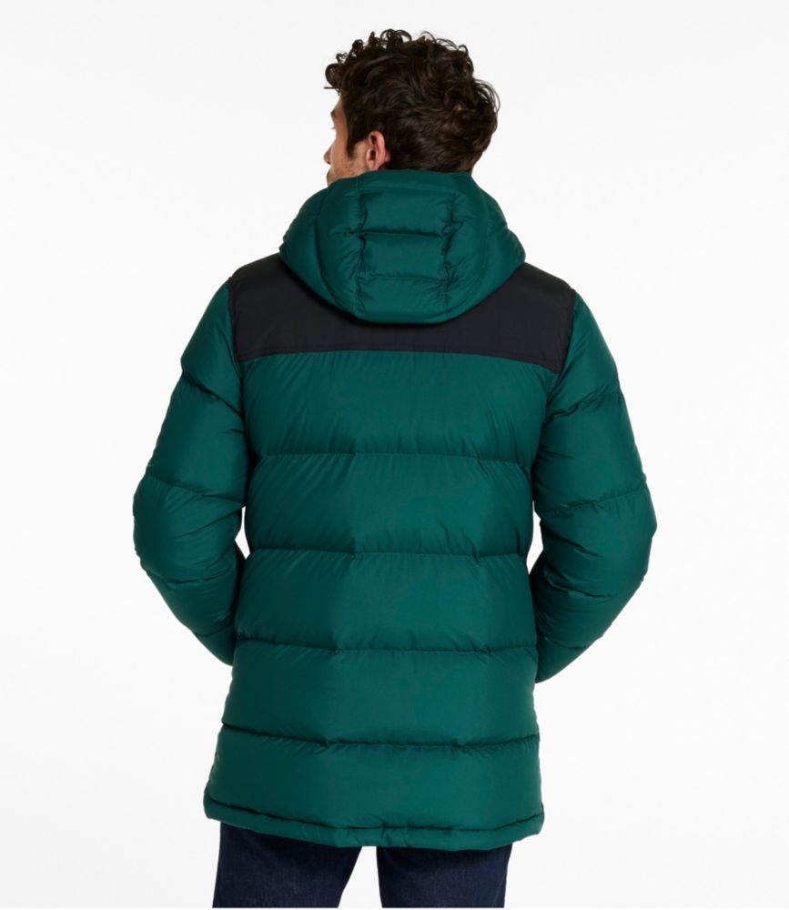 Men's Mountain Classic Down Parka, Colorblock, Dark Pine/Black, small image number 3