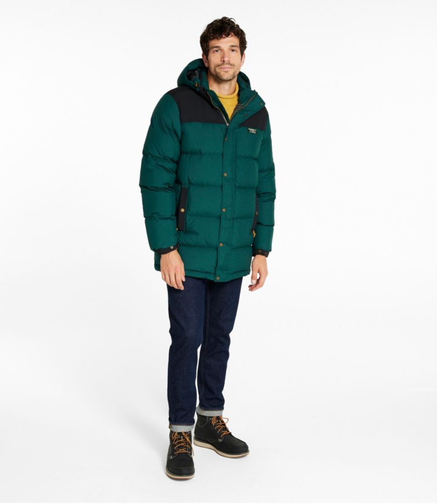 Men's Mountain Classic Down Parka, Colorblock, Dark Pine/Black, small image number 4