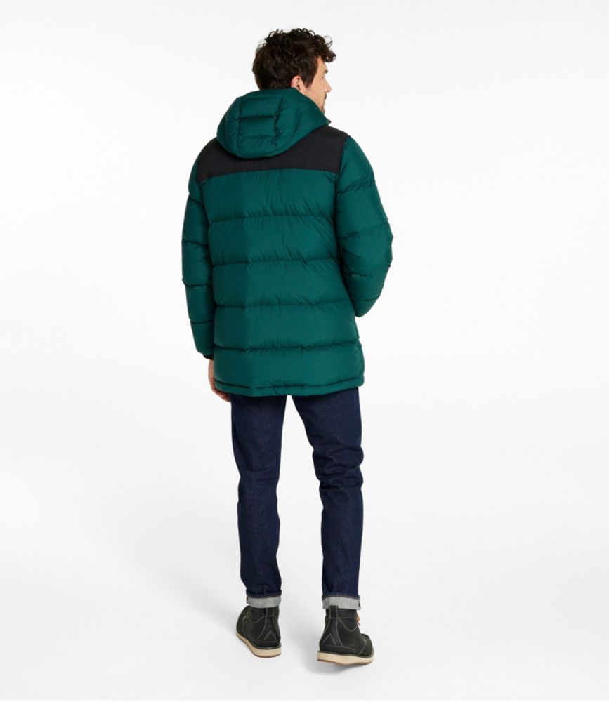 Men's Mountain Classic Down Parka, Colorblock, Dark Pine/Black, small image number 5