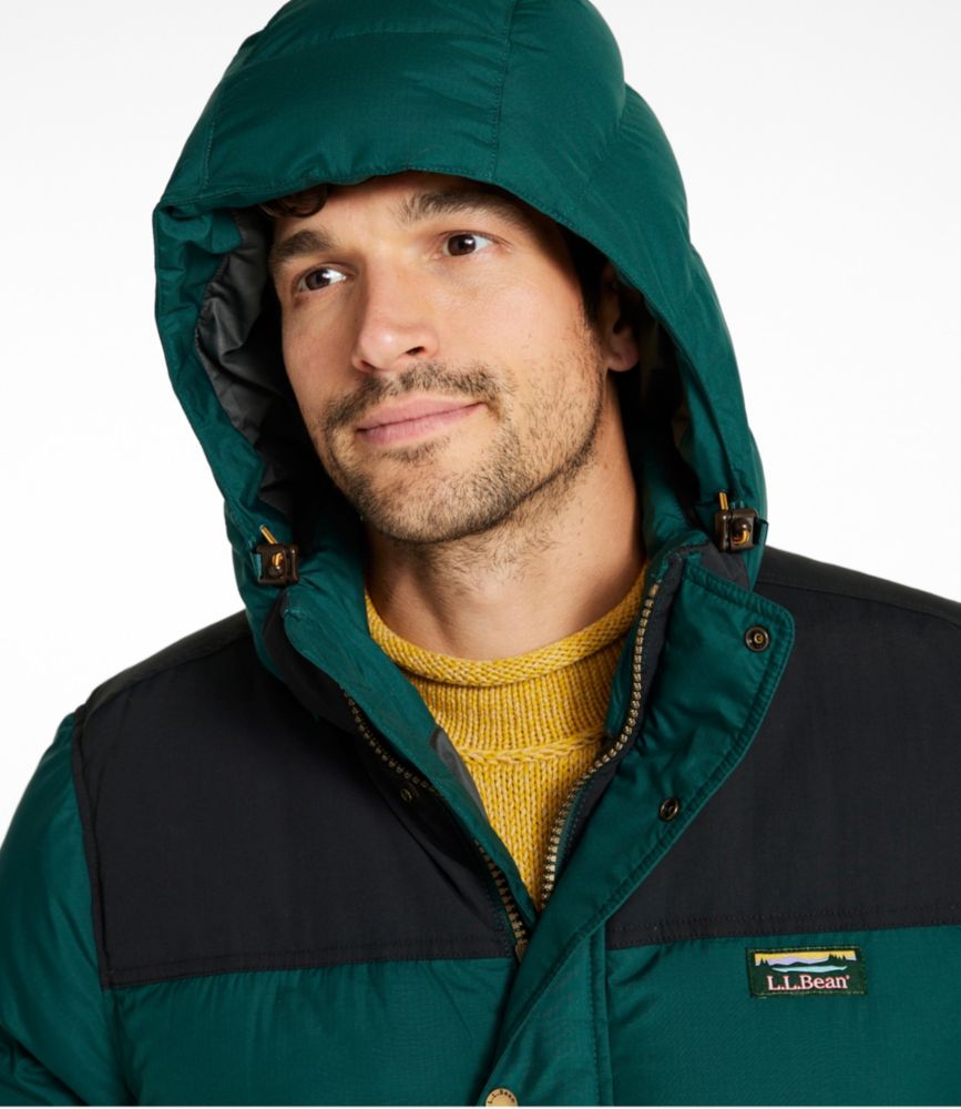 Men's Mountain Classic Down Parka, Colorblock, Dark Pine/Black, small image number 6