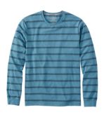 Men's Comfort Stretch Pima Tee Shirt, Long-Sleeve, Stripe
