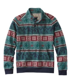 Men's L.L.Bean 1912 Sweatshirt, Button-Mock, Print