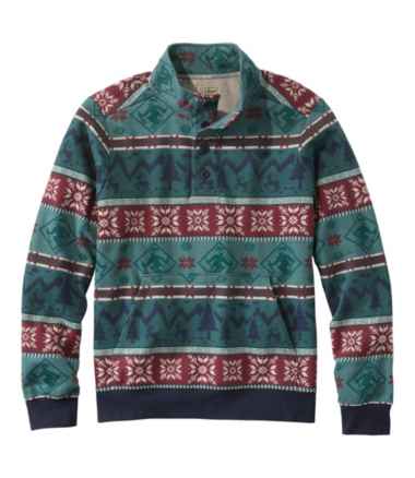 Men's L.L.Bean 1912 Sweatshirt, Button-Mock, Print