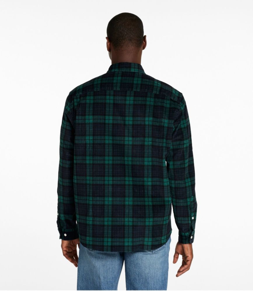 Men's Comfort Stretch Corduroy Shirt, Long-Sleeve, Traditional Untucked Fit, Print, , small image number 3