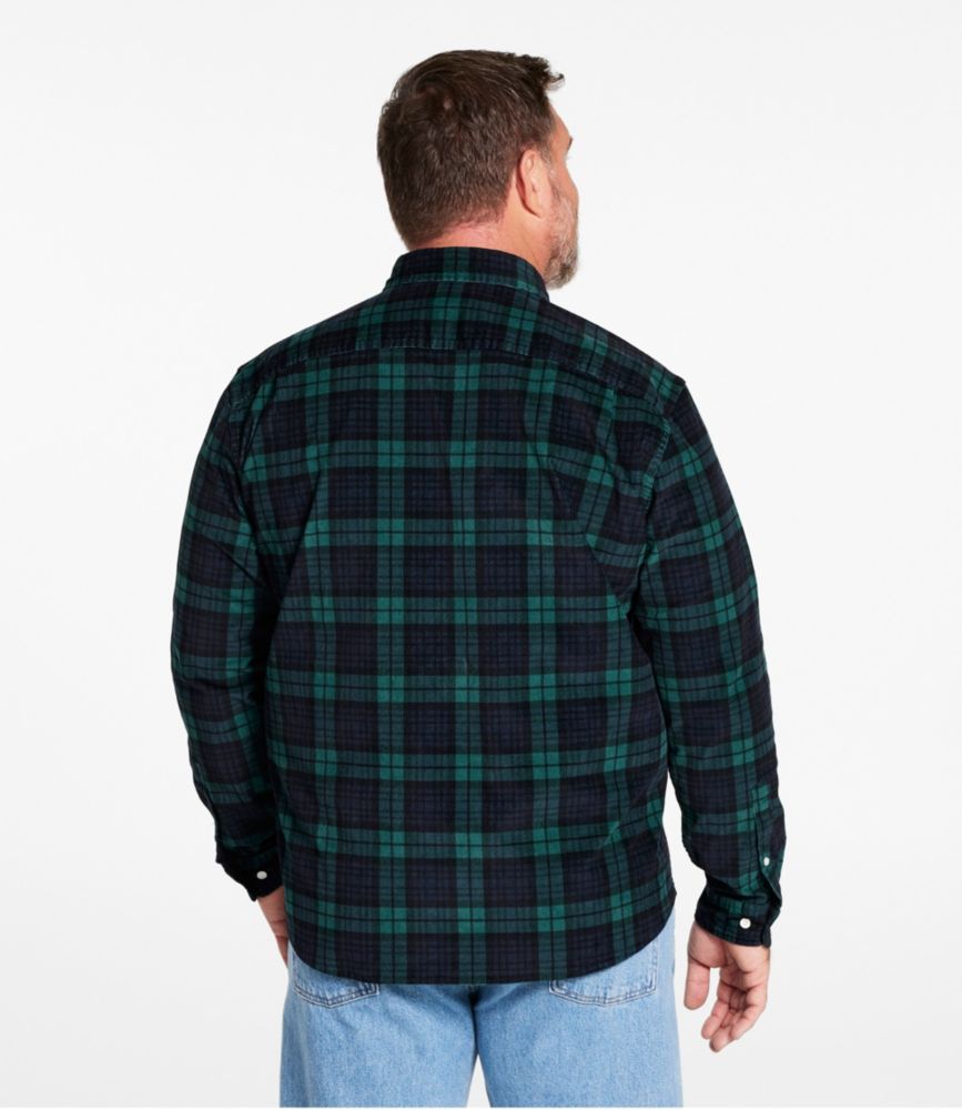 Men's Comfort Stretch Corduroy Shirt, Long-Sleeve, Traditional Untucked Fit, Print, , small image number 5