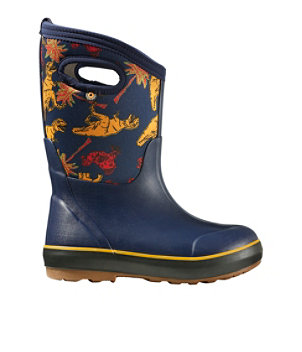 Kids' Bogs Classic Boots, Neon Dino