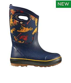Kids' Bogs Classic Boots, Neon Dino