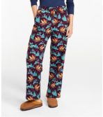 L.L.Bean Flannel Sleep Pants, Print Fleece-Lined