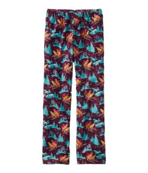 L.L.Bean Flannel Sleep Pants, Print Fleece-Lined