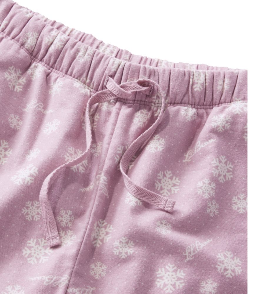 L.L.Bean Flannel Sleep Pants, Print Fleece-Lined, Deep Wine Sledding Dogs, small image number 4