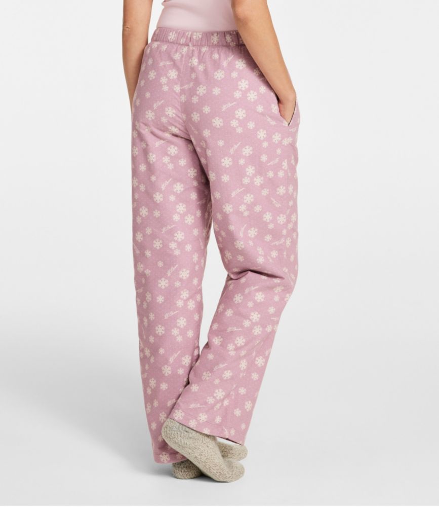 L.L.Bean Flannel Sleep Pants, Print Fleece-Lined