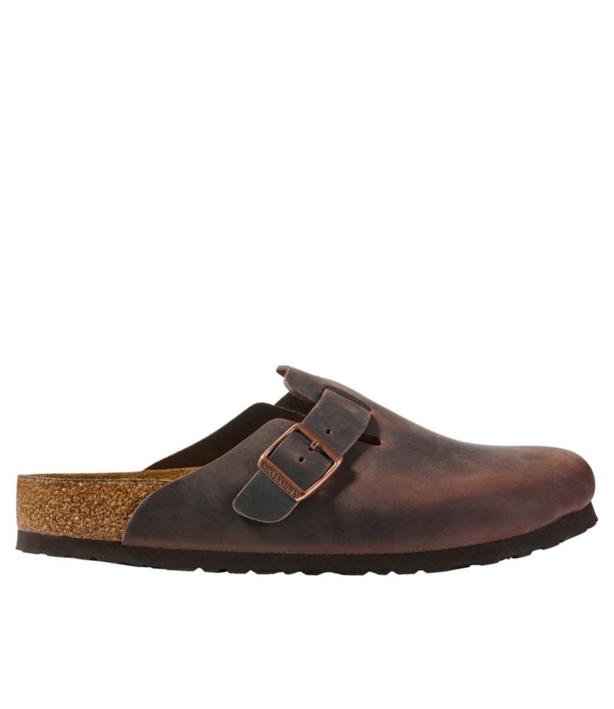 Men's Birkenstock Soft Footbed Boston Clogs, Leather