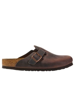 Men's Birkenstock Soft Footbed Boston Clogs, Leather