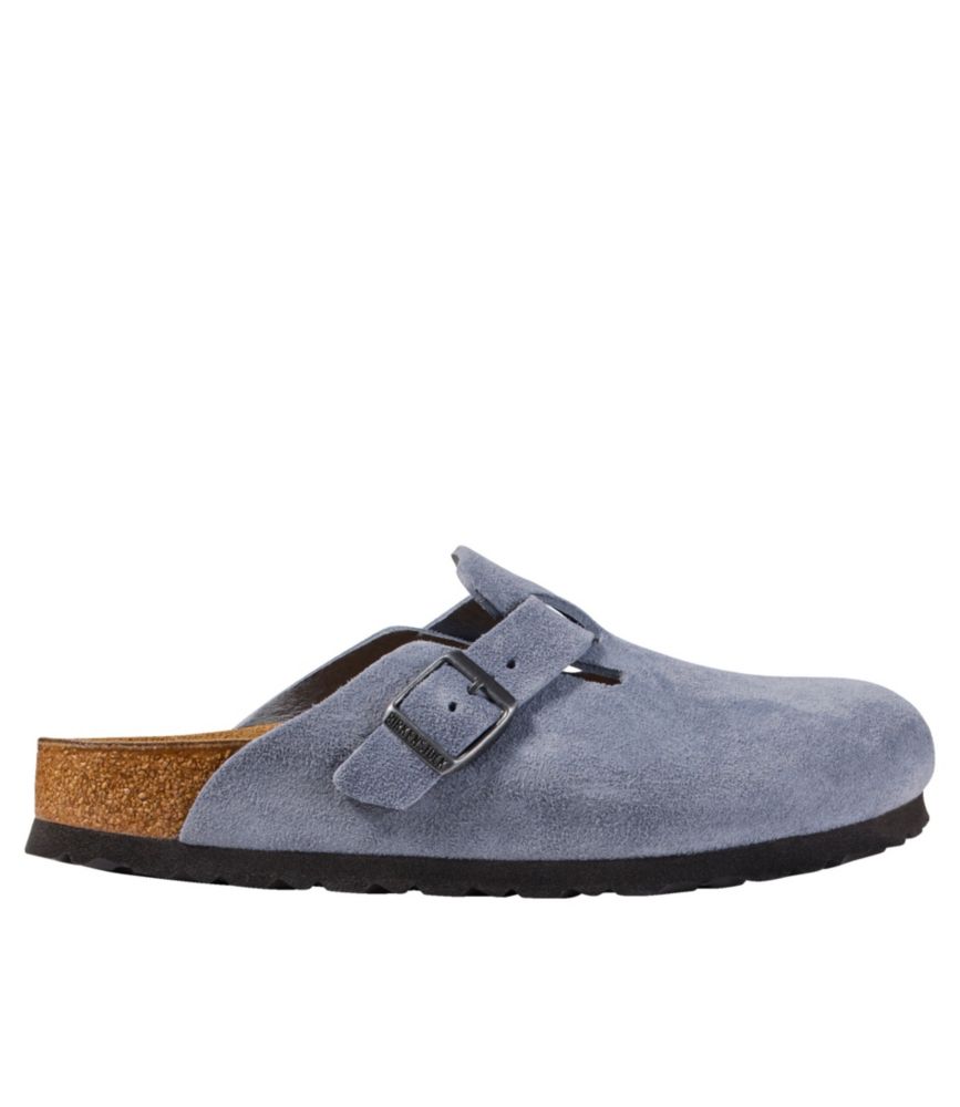 Women's Birkenstock Boston Clogs, Suede Soft Footbed