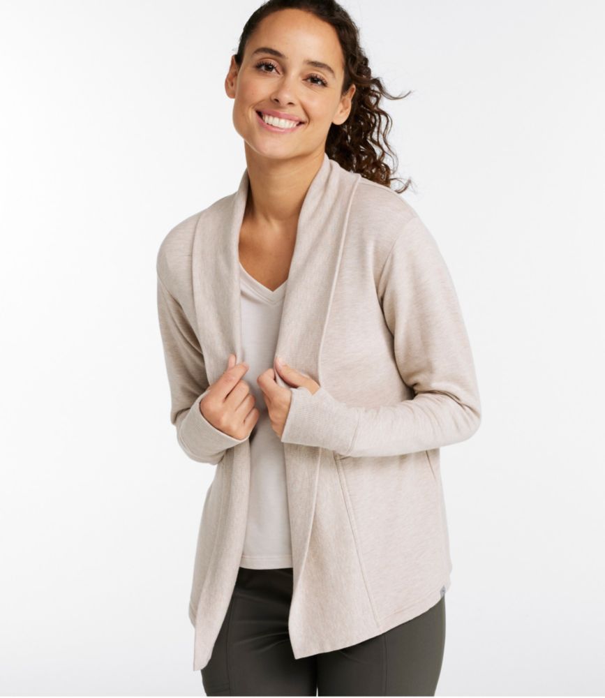 Jm Collection Womens Petite Mixed Ribbed Flyaway Cardigan Brown Size Petite Medium main image 1