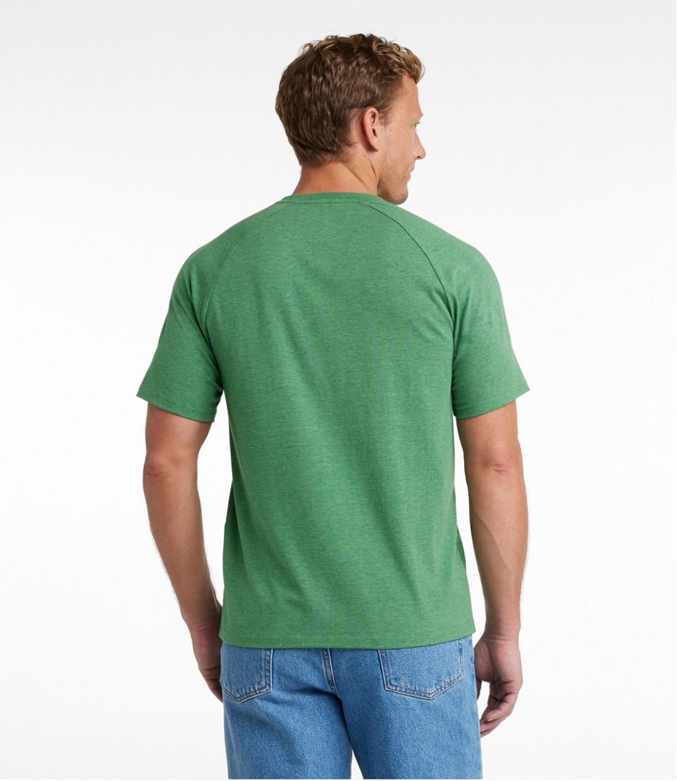 Men's Comfort Stretch Pima Tee Shirt, Short-Sleeve Henley