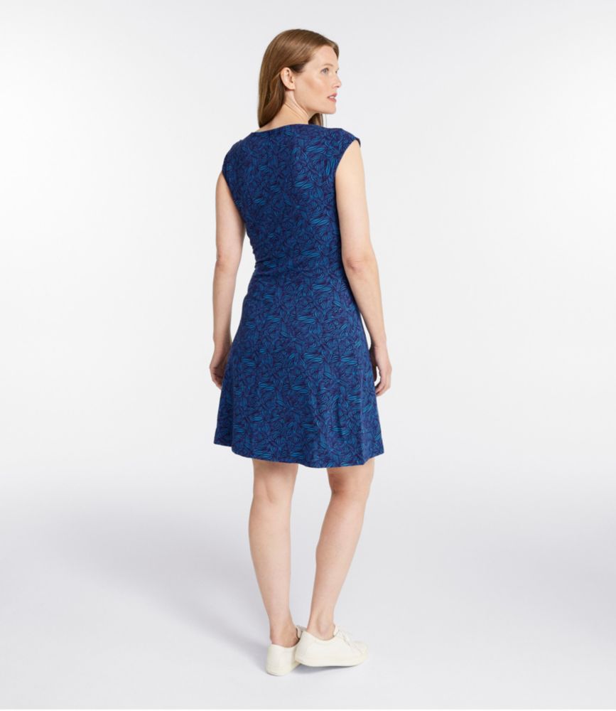 Women's Beech Point Dress, Print, Bay Blue Cross Hatch, small image number 3