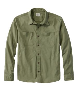 Men's BeanFlex Twill Shirt, Slightly Fitted Untucked Fit, Long-Sleeve