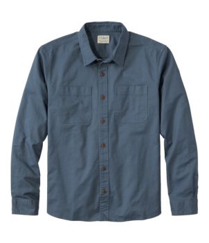 Men's BeanFlex Twill Shirt, Slightly Fitted Untucked Fit, Long-Sleeve