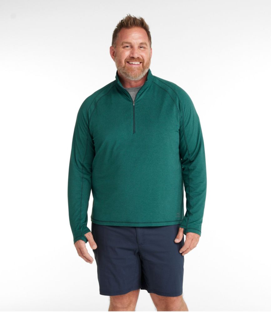 Men's VentureSoft Pullover, Quarter-Zip, Dark Pine Marl, small image number 4