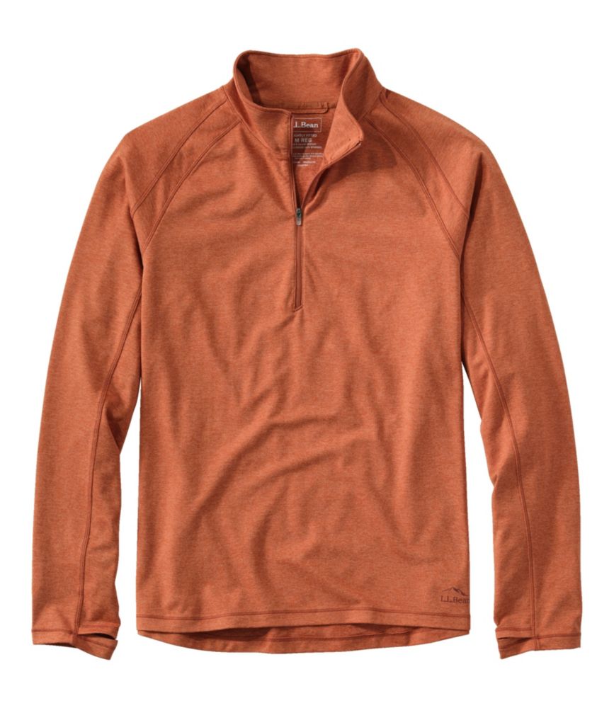 Men's VentureSoft Pullover, Quarter-Zip, Teak Marl, small image number 1