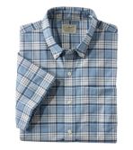Men's Comfort Stretch Oxford, Traditional Untucked Fit, Short-Sleeve, Plaid