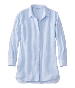 Women's Cloud Gauze Cover-Up Shirt, Stripe