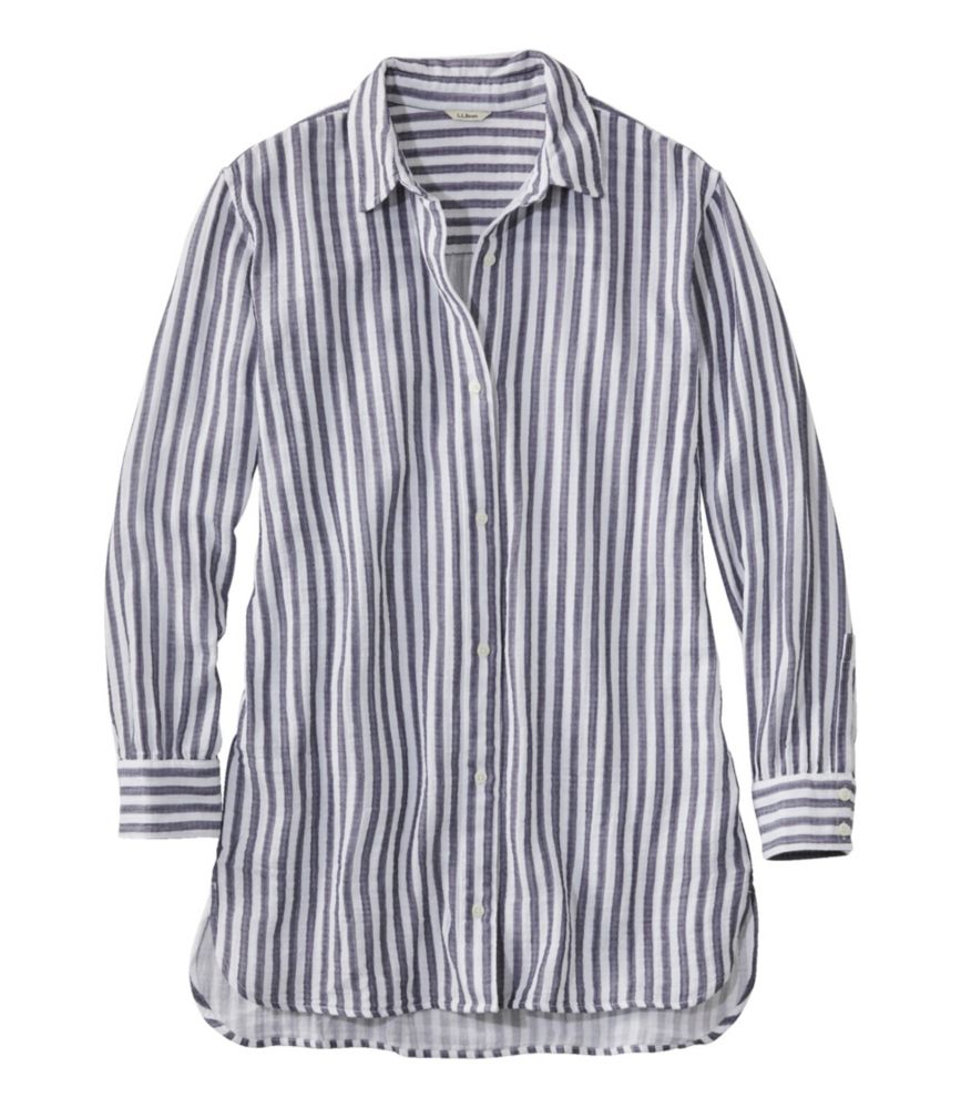 Women's Cloud Gauze Cover-Up Shirt, Stripe