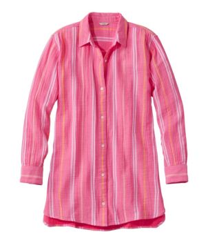 Women's Cloud Gauze Cover-Up Shirt, Stripe