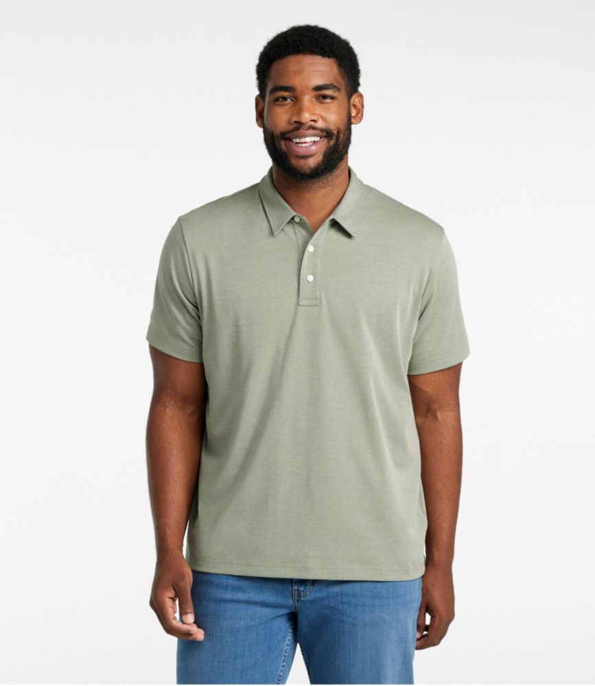 Men's Comfort Stretch Performance Polo, Short-Sleeve, Slightly Fitted, Barley, small image number 4