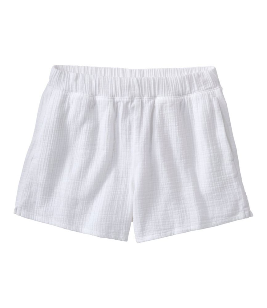 Women's Cloud Gauze Cover-Up Shorts, White, small image number 1