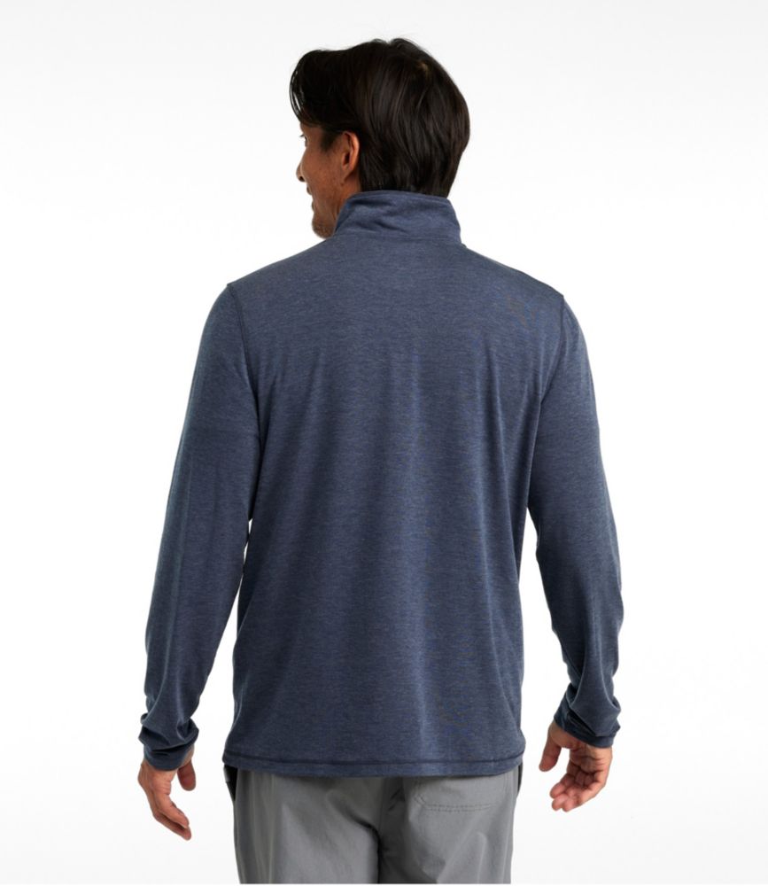 Men's Everyday SunSmart® Tee, Long-Sleeve Quarter-Zip, Sea Green, small image number 3