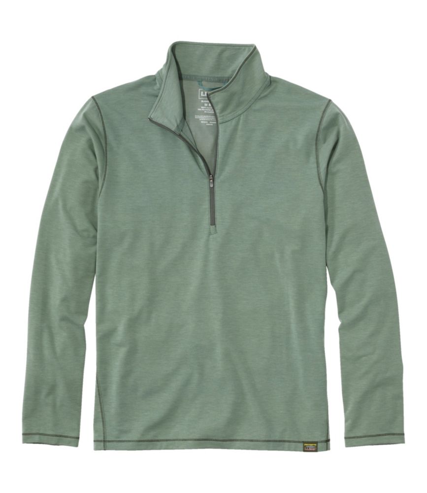 Men's Everyday SunSmart® Tee, Long-Sleeve Quarter-Zip, Sea Green, small image number 1