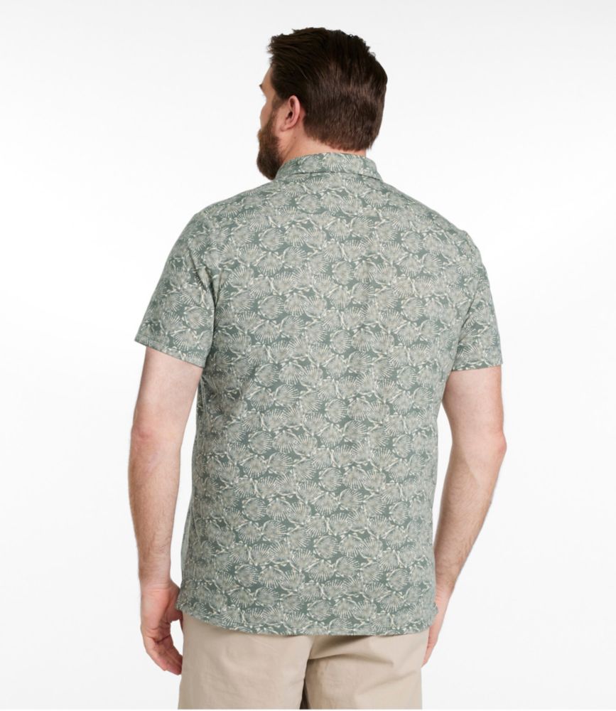 Men's Lakewashed Performance Shirts, Button-Front Shirt, Short-Sleeve, Print, Foggy Blue Bottles, small image number 5