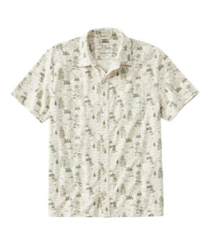 Men's Lakewashed Performance Shirts, Button-Front Shirt, Short-Sleeve, Print