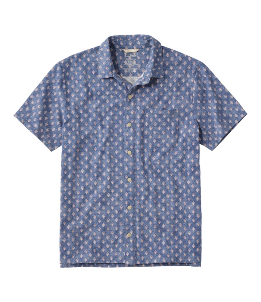 Men's Lakewashed Performance Shirts, Button-Front Shirt, Short-Sleeve, Print