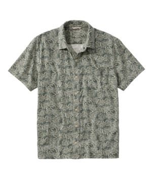 Men's Lakewashed Performance Shirts, Button-Front Shirt, Short-Sleeve, Print