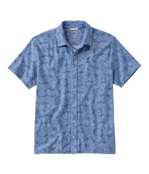 Men's Lakewashed Performance Shirts, Button-Front Shirt, Short-Sleeve, Print