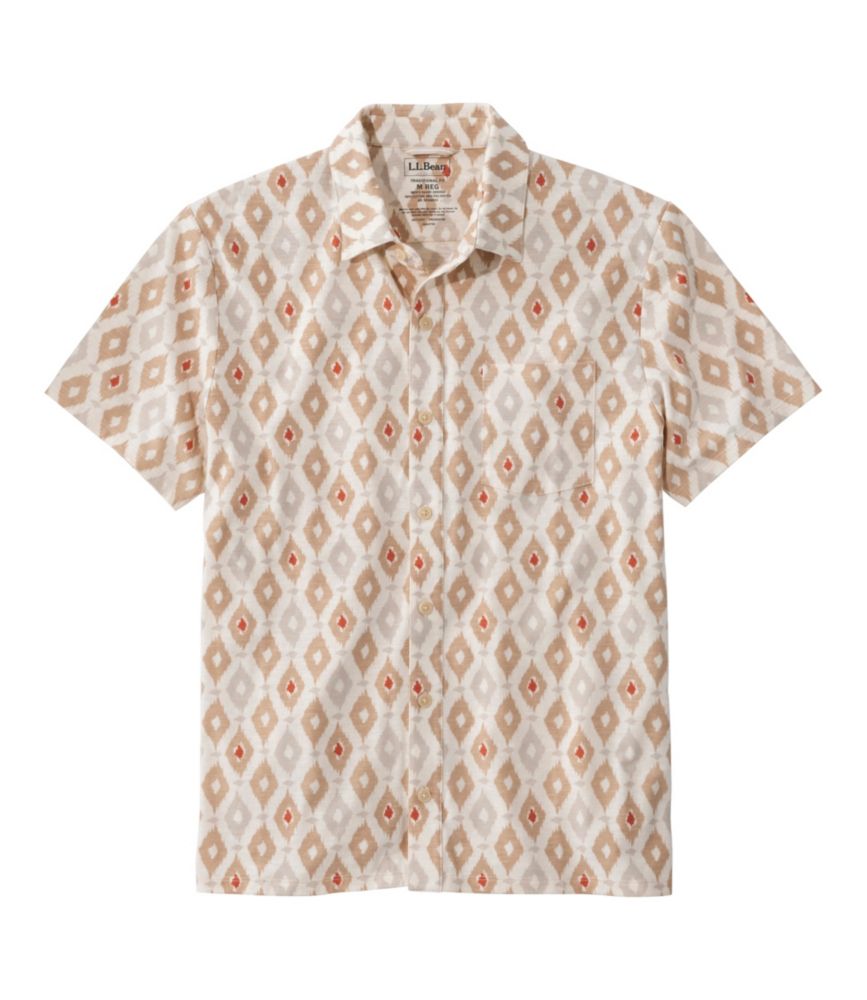 Men's Lakewashed Performance Shirts, Button-Front Shirt, Short-Sleeve, Print