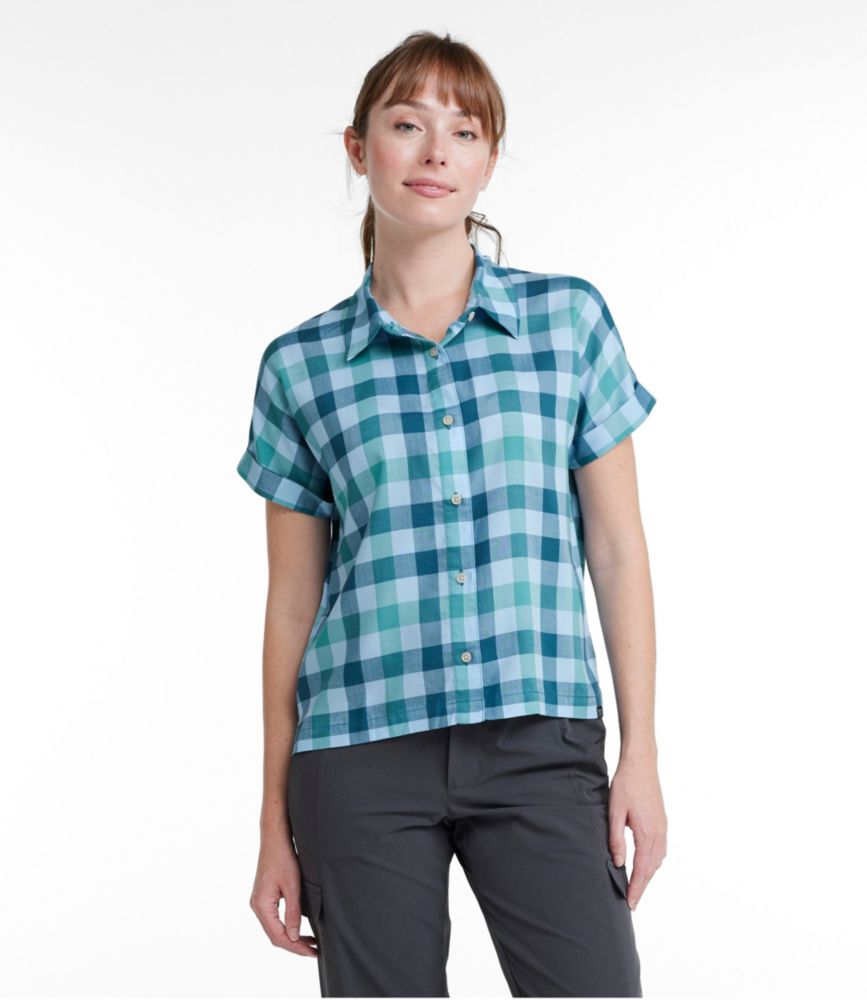 Women's Mountainside Shirt, Blue-Green Buffalo, small image number 2