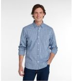 Men's Comfort Stretch Performance Shirt, Long-Sleeve, Slightly Fitted Untucked Fit, Plaid