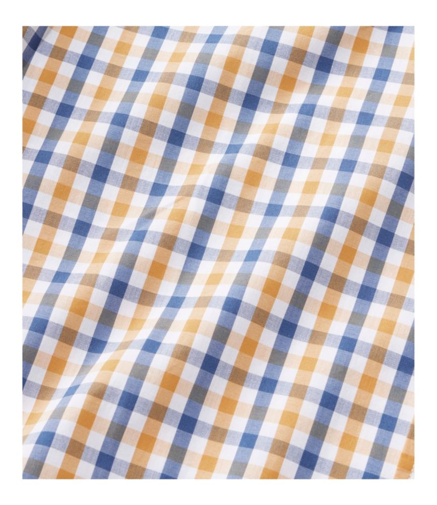 Men's Comfort Stretch Performance® Shirt, Long-Sleeve, Slightly Fitted Untucked Fit, Plaid, Cayenne/Faded Orange, small image number 8