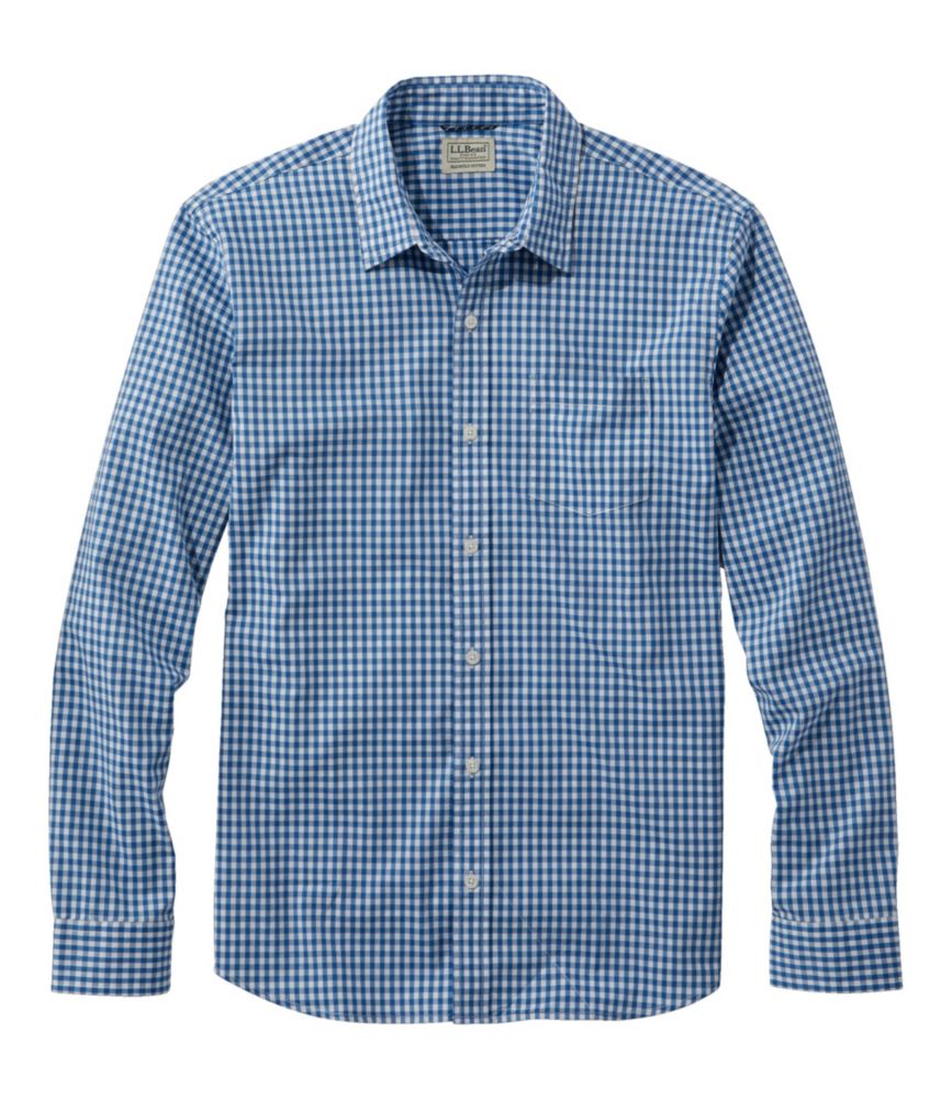 Men's Comfort Stretch Performance® Shirt, Long-Sleeve, Slightly Fitted Untucked Fit, Plaid