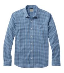 L.L.Bean® Feather-Soft Brushed Twill Plaid Print Point Collar Long Sleeve  Button-Front Shirt