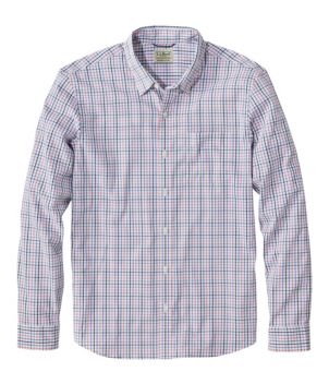 Men's Comfort Stretch Performance® Shirt, Long-Sleeve, Slightly Fitted Untucked Fit, Plaid